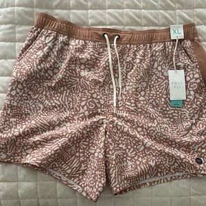 Free Fly Apparel Men's Shorts in Brown and White